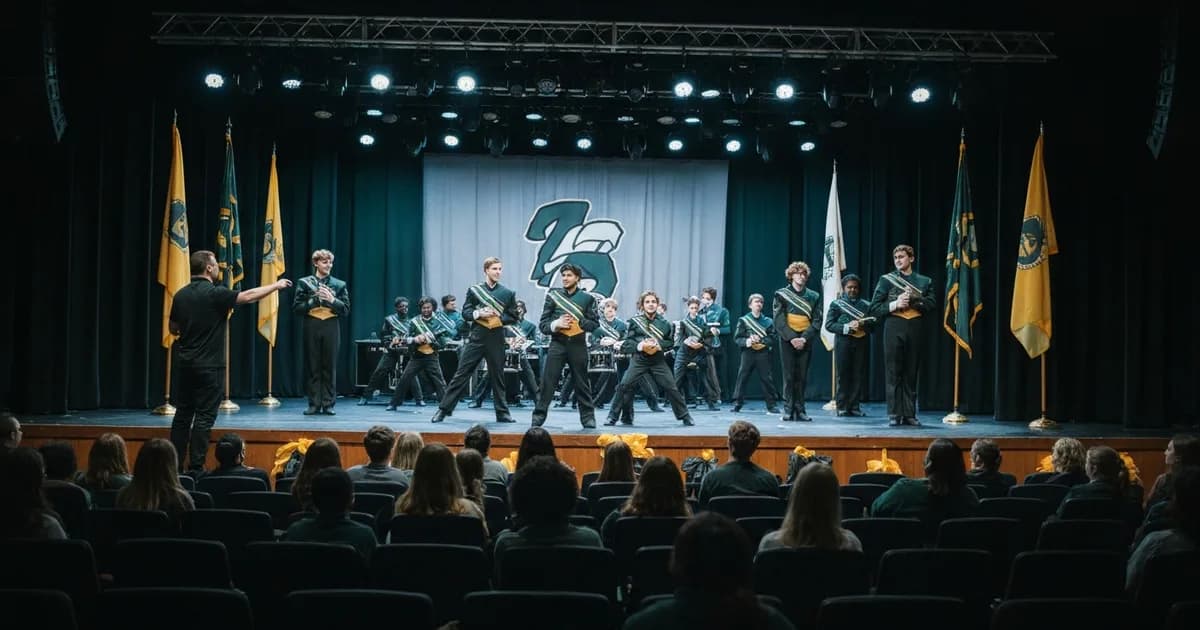Promotional banner for Marching Band - Rehearsal 9