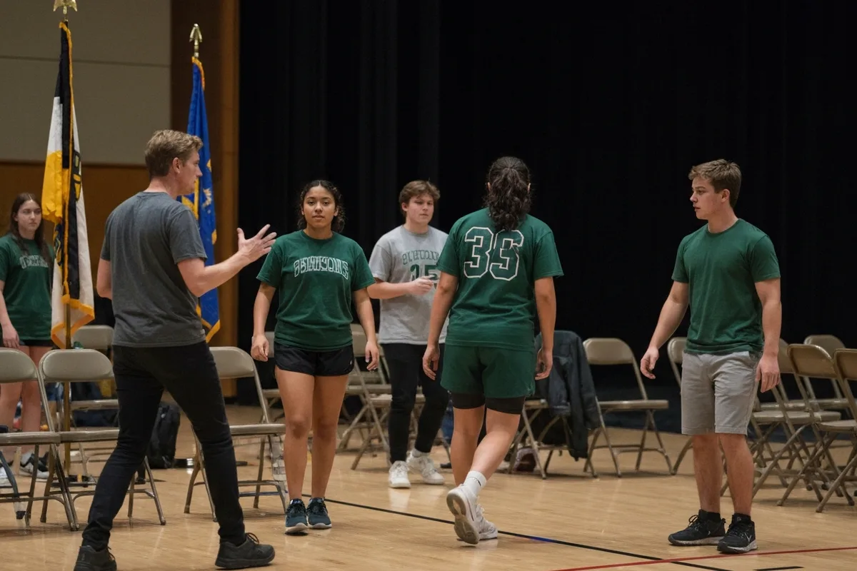 Drama / Theater - Rehearsal 3 at Aerie Peak High School.