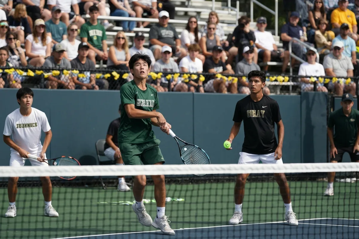 Varsity Boys Tennis vs Mesa Verde High School.