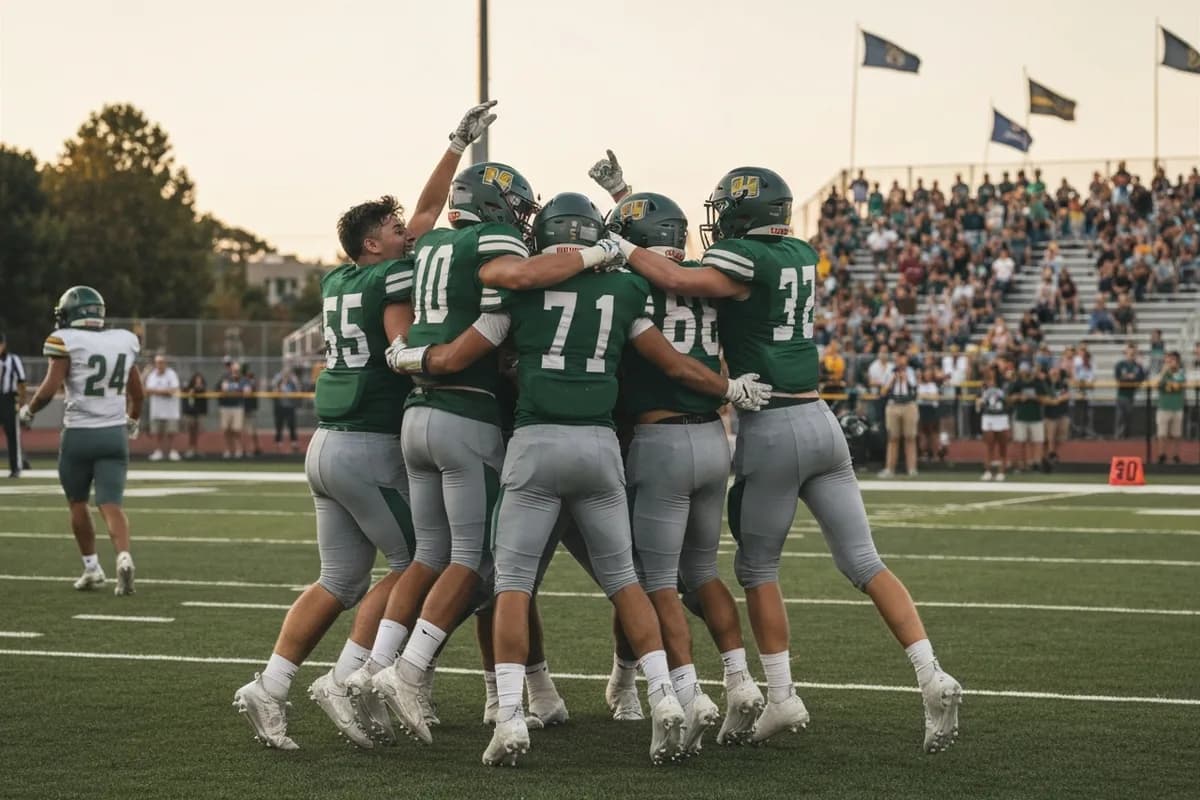 Varsity Boys Football vs Hawk Mountain Academy at Peregrine Field.