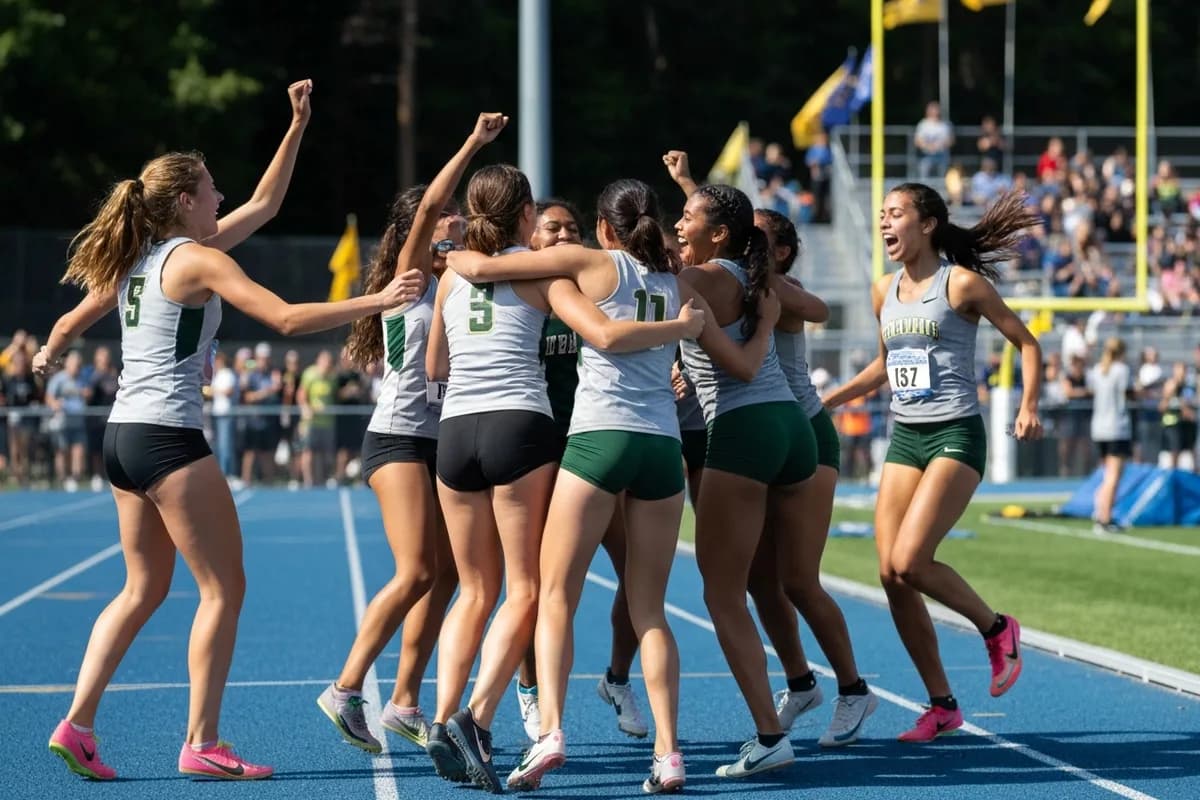 Junior Varsity Girls Track & Field vs Heritage Academy at Peregrine Field.