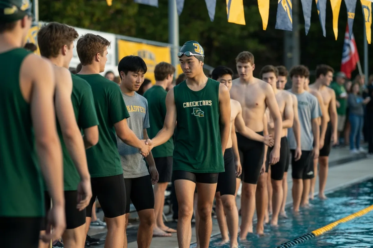 Photo 5 from Varsity Boys Swimming vs Summit Valley High School