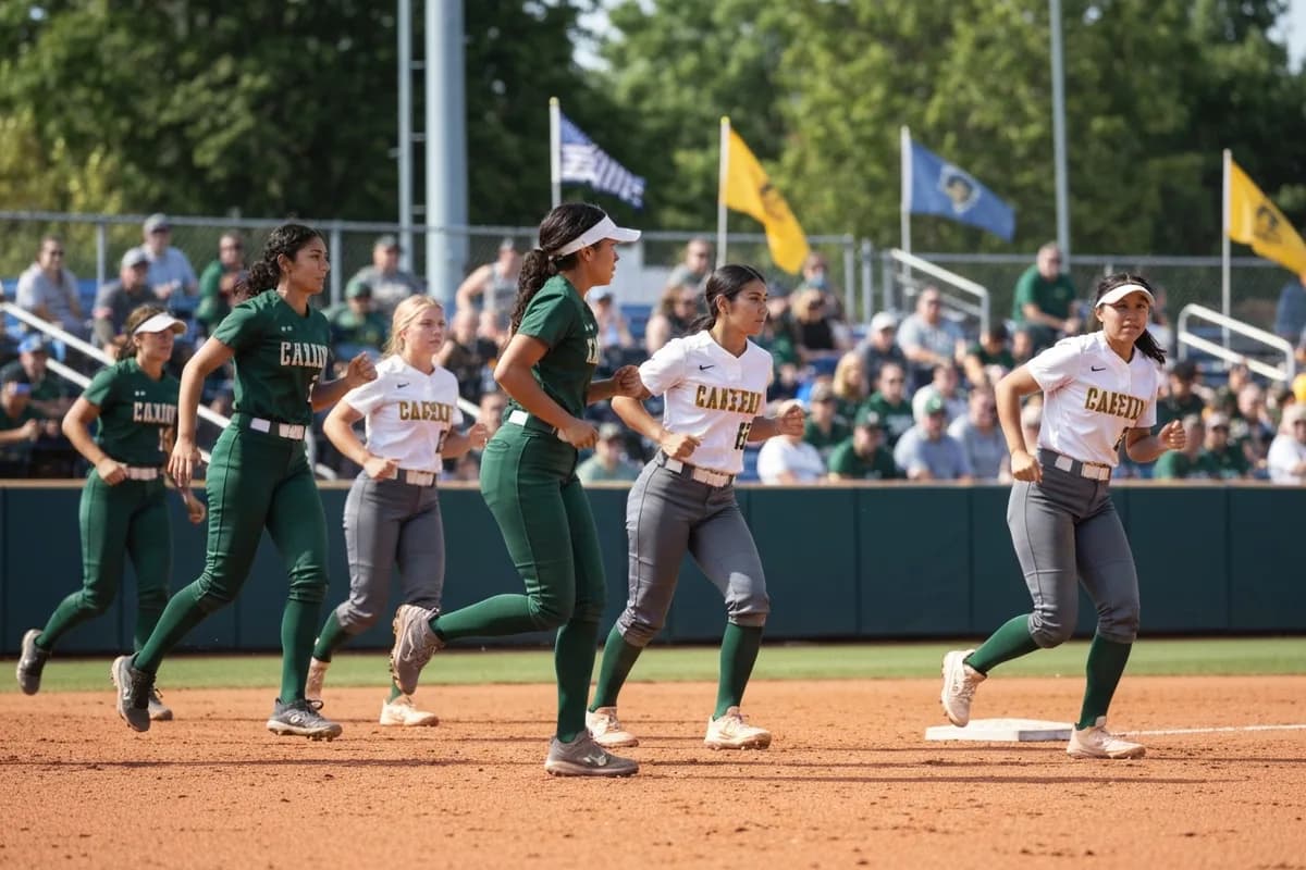 Photo 1 from Varsity Girls Softball vs Canyon View High School