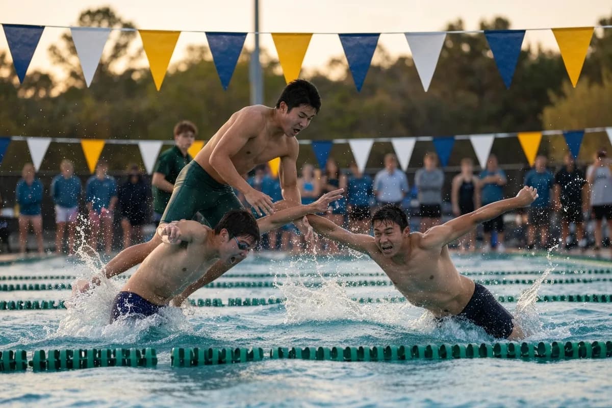 Photo 2 from Varsity Boys Swimming vs Ironwood Preparatory