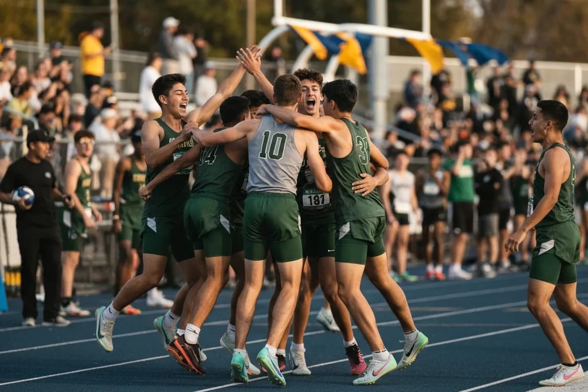 Junior Varsity Boys Track & Field vs Silver Creek High School at Peregrine Field.
