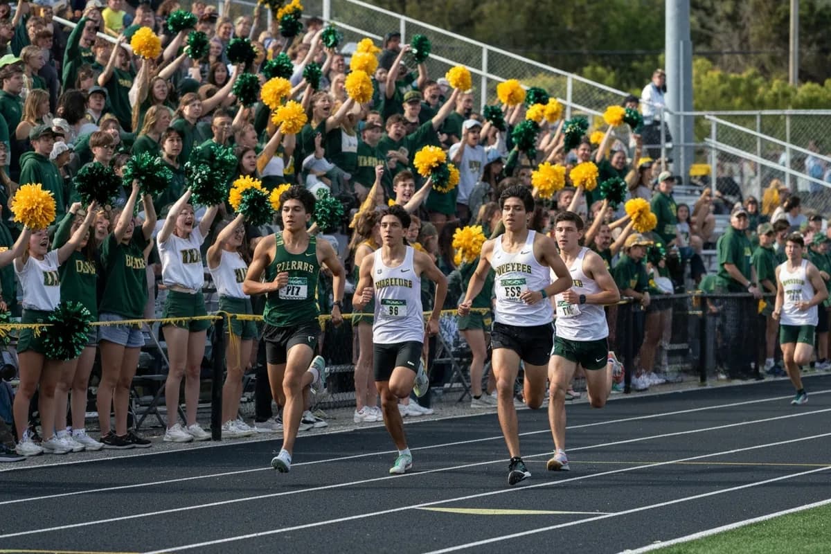 Varsity Boys Track & Field vs Lake Travis High School.