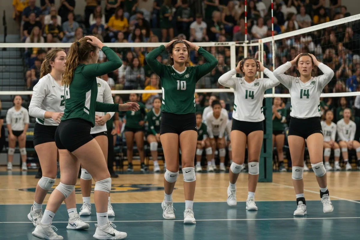 Varsity Girls Volleyball vs Northshore High School at Peregrine Field.