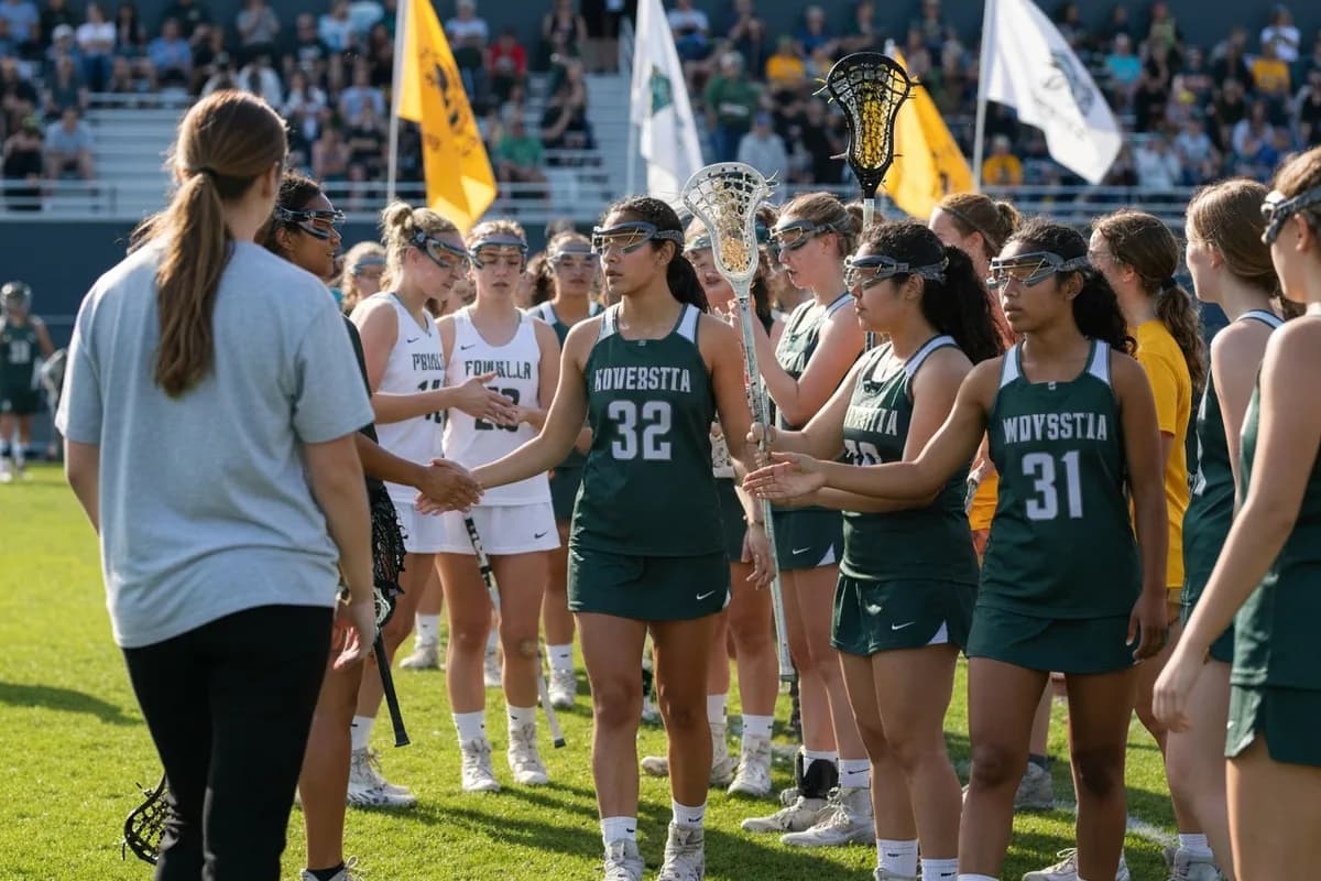 Varsity Girls Lacrosse vs Westlake High School at Peregrine Field.