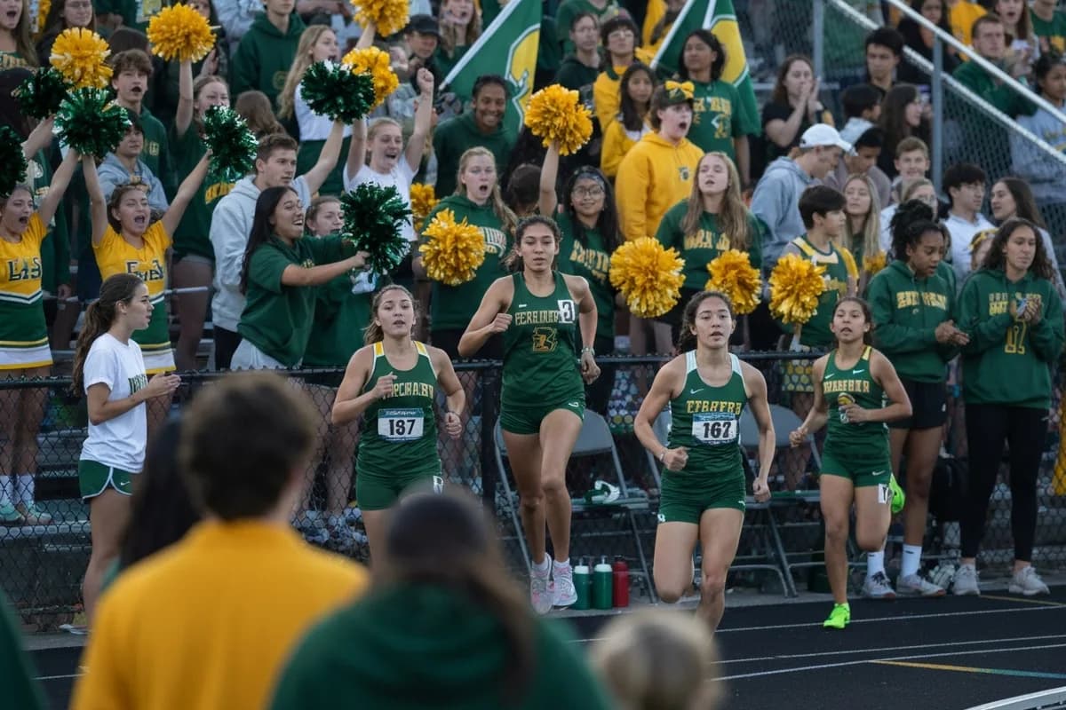 Varsity Girls Track & Field vs Liberty Hill High School at Peregrine Field.