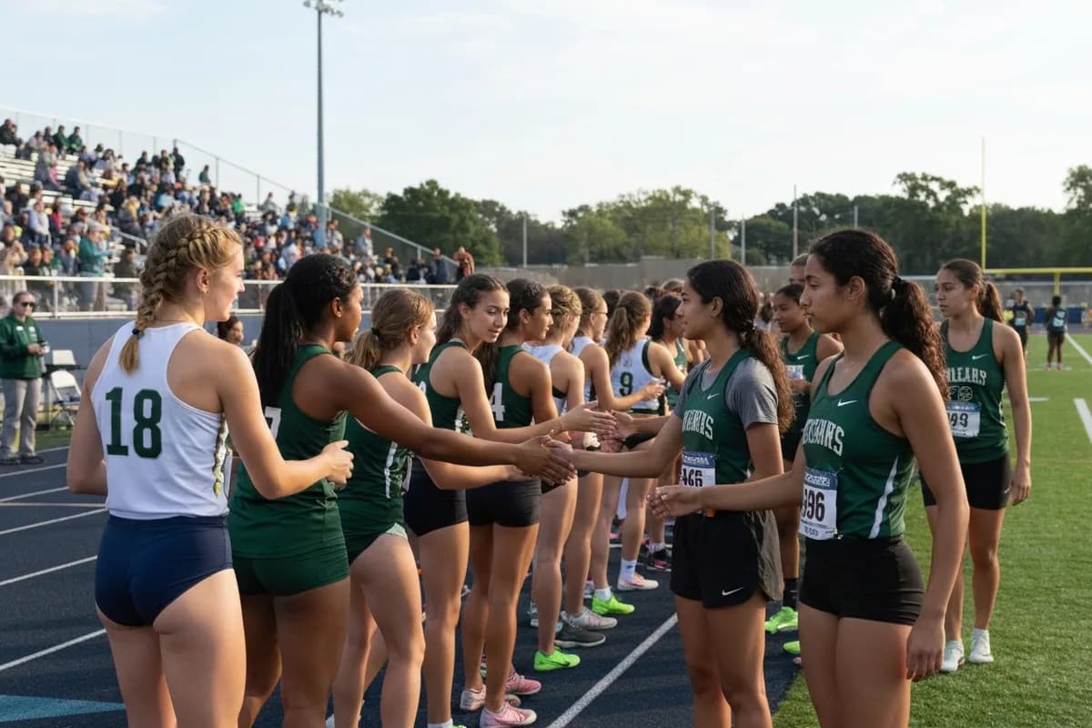 Varsity Girls Track & Field vs Liberty Hill High School at Peregrine Field.