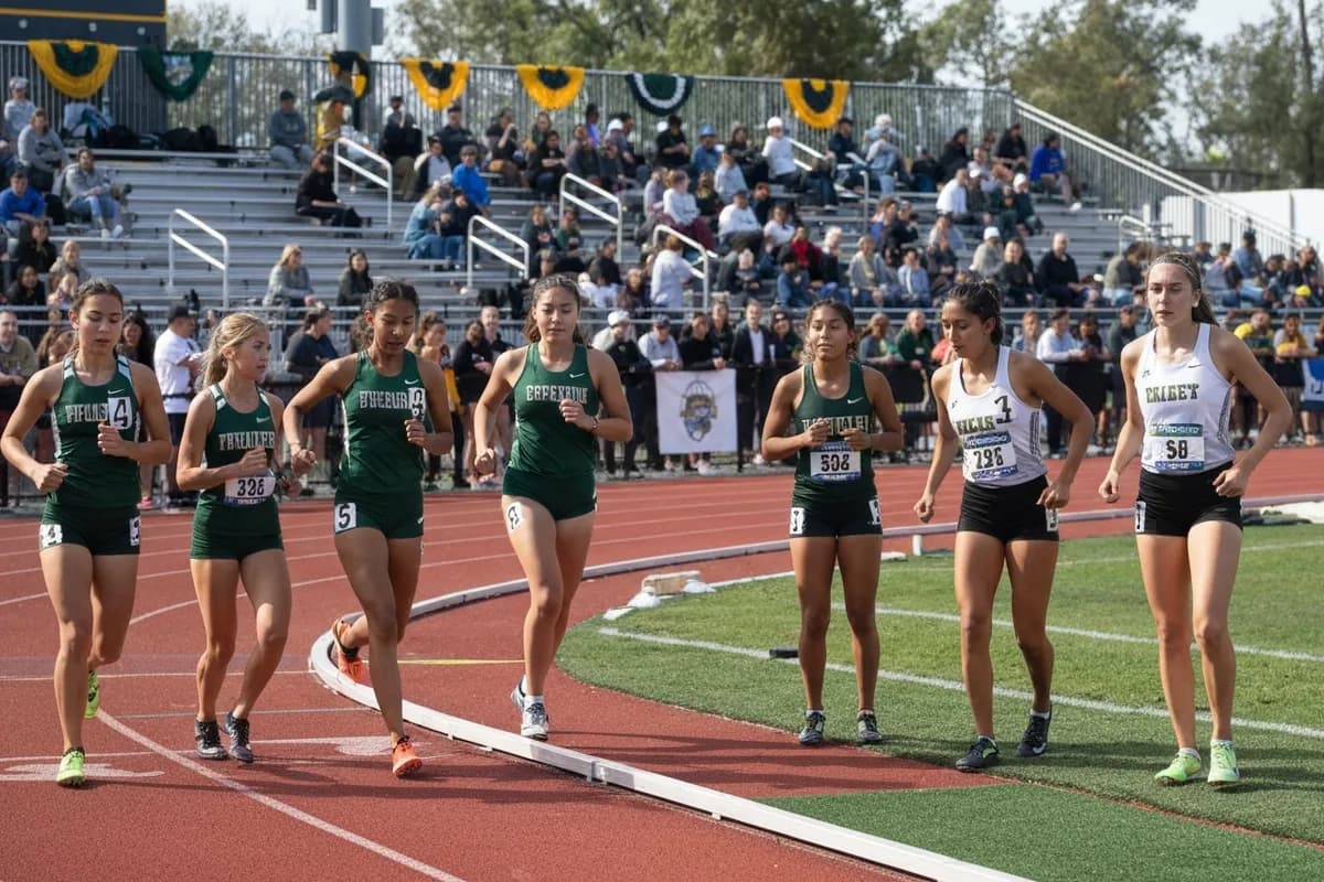 Junior Varsity Girls Track & Field vs Silver Creek High School at Peregrine Field.