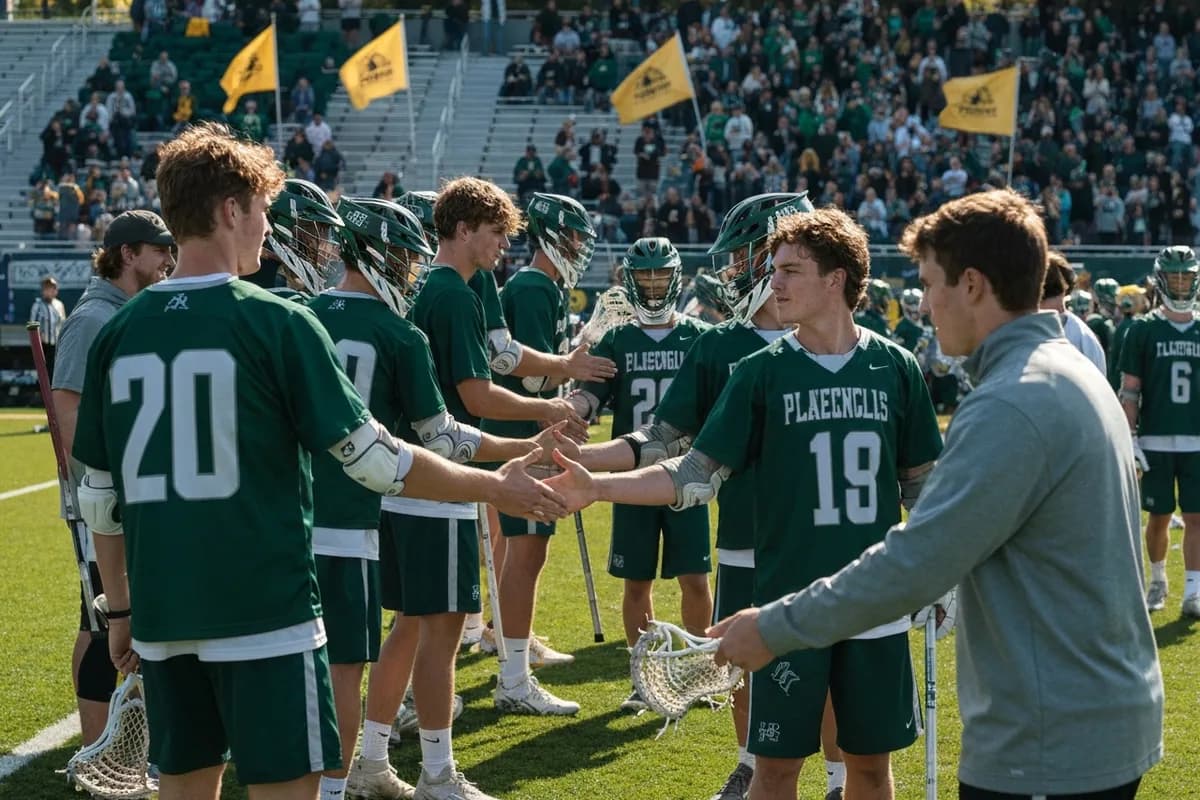 Varsity Boys Lacrosse vs Mesa Verde High School at Peregrine Field.