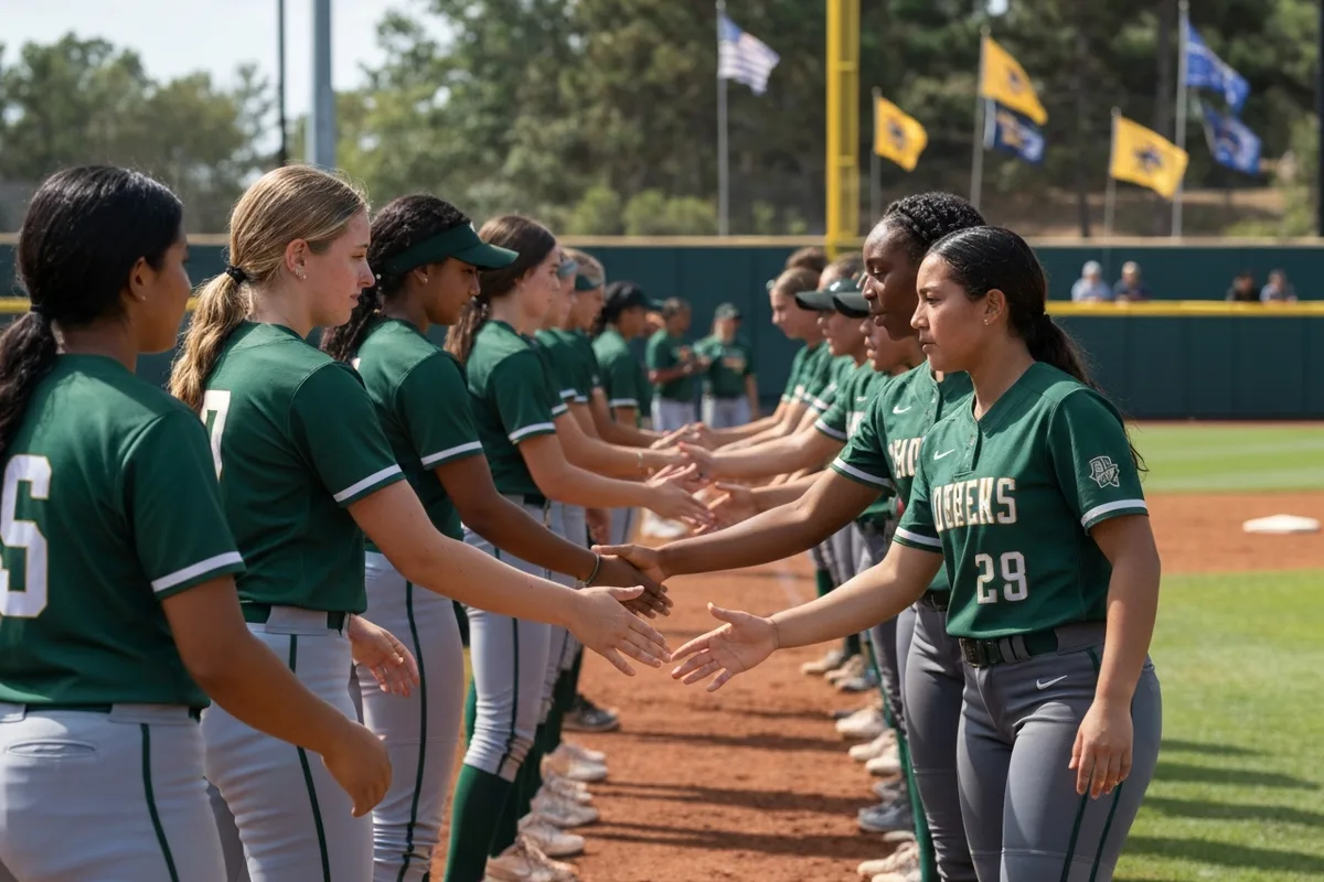 Varsity Girls Softball vs River Oaks Academy at Peregrine Field.