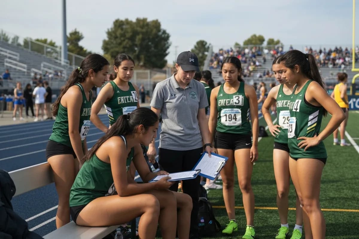 Varsity Girls Track & Field vs River Oaks Academy.