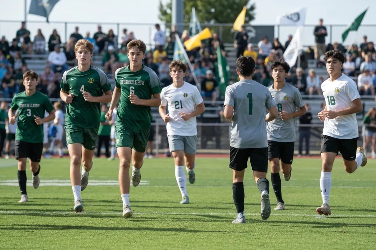 Photo 1 from Varsity Boys Soccer vs Summit Valley High School