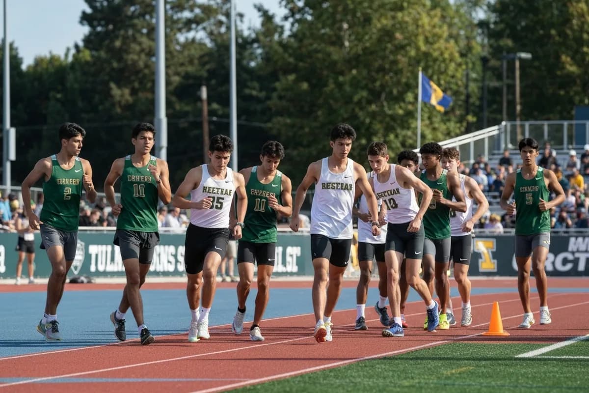Junior Varsity Boys Track & Field vs Cedar Ridge Academy.