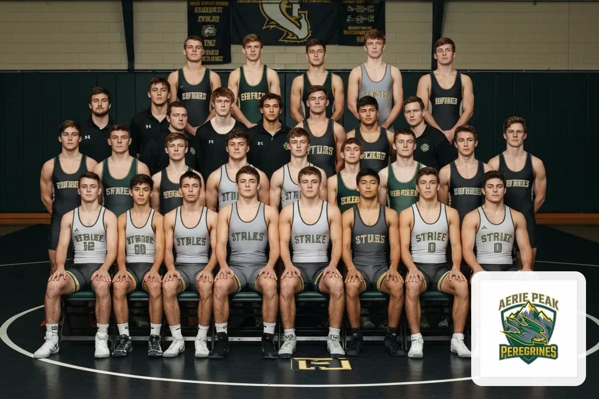 Wrestling team photo