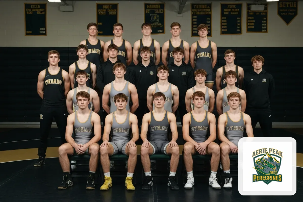 Wrestling team photo