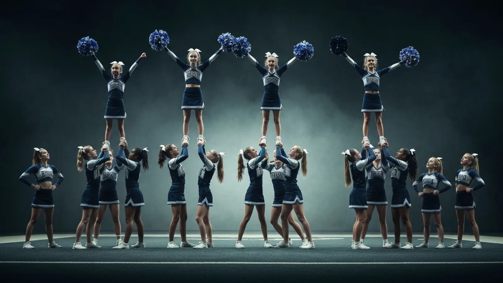 Cheerleading team photos cover