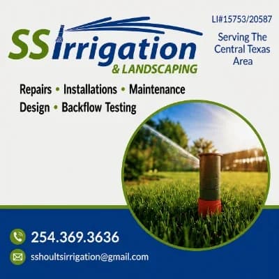 SS Irrigation and Landscaping logo
